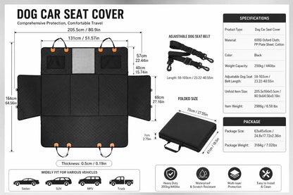 Premium Dog Car Seat Hammock