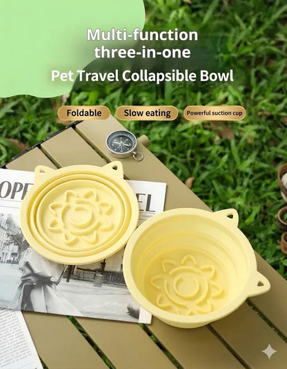 3-in-1 Collapsible Travel Pet Bowl