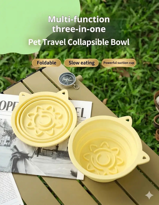 3-in-1 Collapsible Travel Pet Bowl