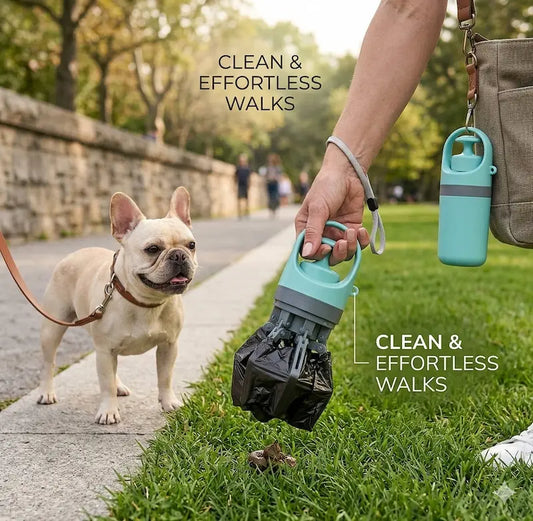 Portable Poop Scooper with Built-in Bag Dispenser
