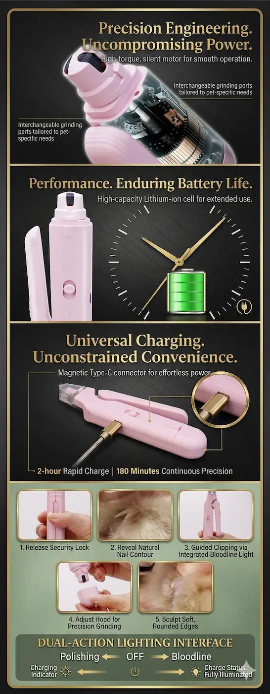2-in-1 LED Pet Nail Clipper & Grinder