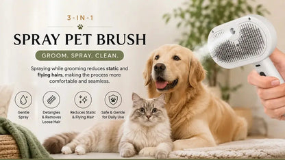 3 In 1  Pet Steam Brush