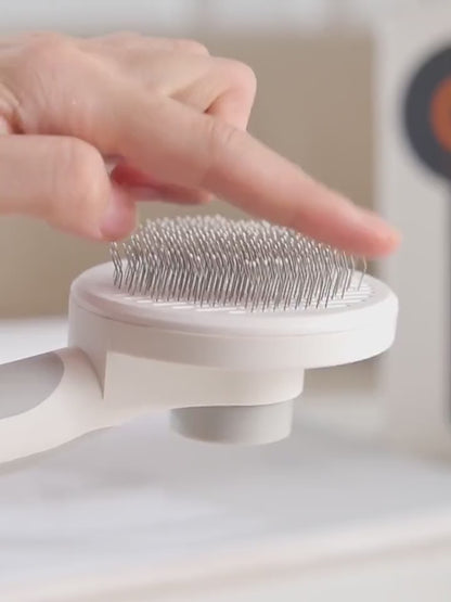 Round Handle Self-Cleaning Pet Comb